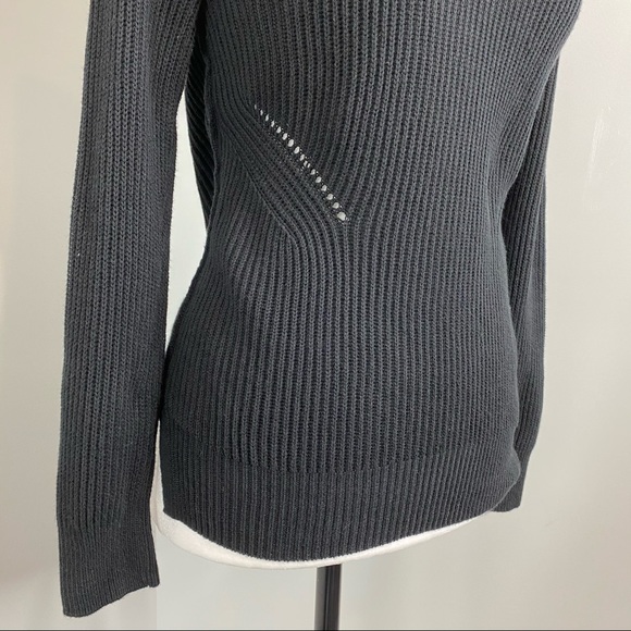 Ann Taylor Loft Women’s Black Ribbed Knit Sweater EUC - Picture 5 of 11